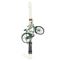 Δημιουργίες Γέραλης Λαμπάδα Στρογγυλή 'Μεταλλικό Ποδήλατο' - Πράσινο