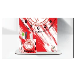 Happy Donkey Ρολόι 'Επιτραπέζιο Ολυμπιακός με Όνομα & Μολυβοθήκη'-2