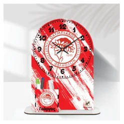 Happy Donkey Ρολόι 'Επιτραπέζιο Ολυμπιακός με Όνομα & Μολυβοθήκη'