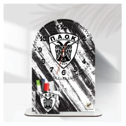 Happy Donkey Ρολόι 'Επιτραπέζιο ΠΑΟΚ με Όνομα & Μολυβοθήκη'-3