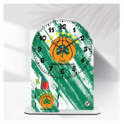 Happy Donkey Ρολόι 'Επιτραπέζιο Παναθηναϊκός Basket με Όνομα & Μολυβοθήκη'-3