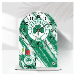 Happy Donkey Ρολόι 'Επιτραπέζιο Παναθηναϊκός με Όνομα & Μολυβοθήκη'