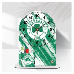 Happy Donkey Ρολόι 'Επιτραπέζιο Παναθηναϊκός με Όνομα & Μολυβοθήκη'-3