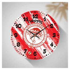 Happy Donkey Ρολόι Τοίχου 'Ολυμπιακός'