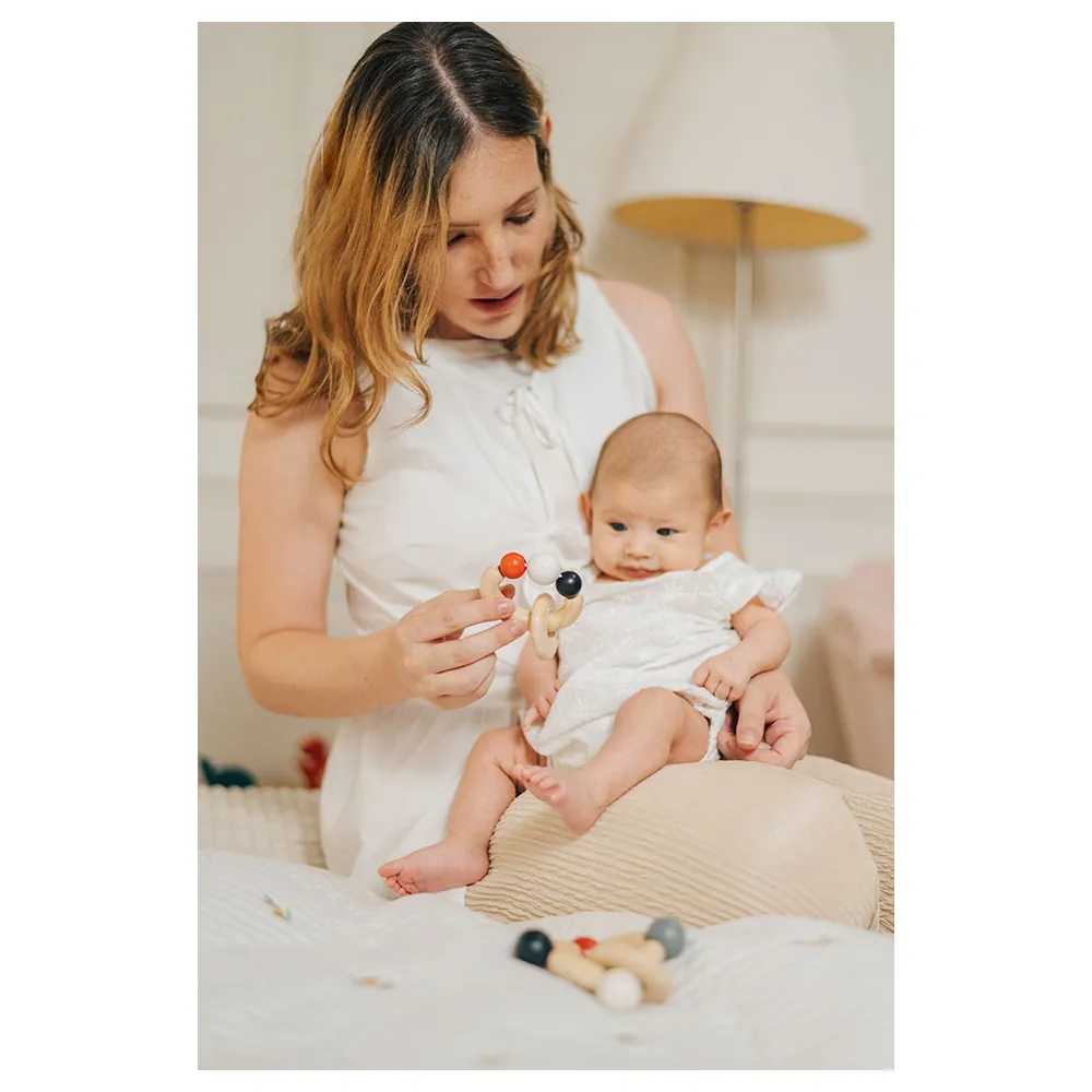 Plan Toys 'Κουδουνίστρα Με Χάντρες - High Contrast' - Image 4